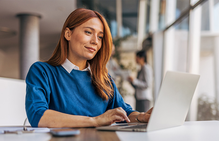 Person working on their laptop.